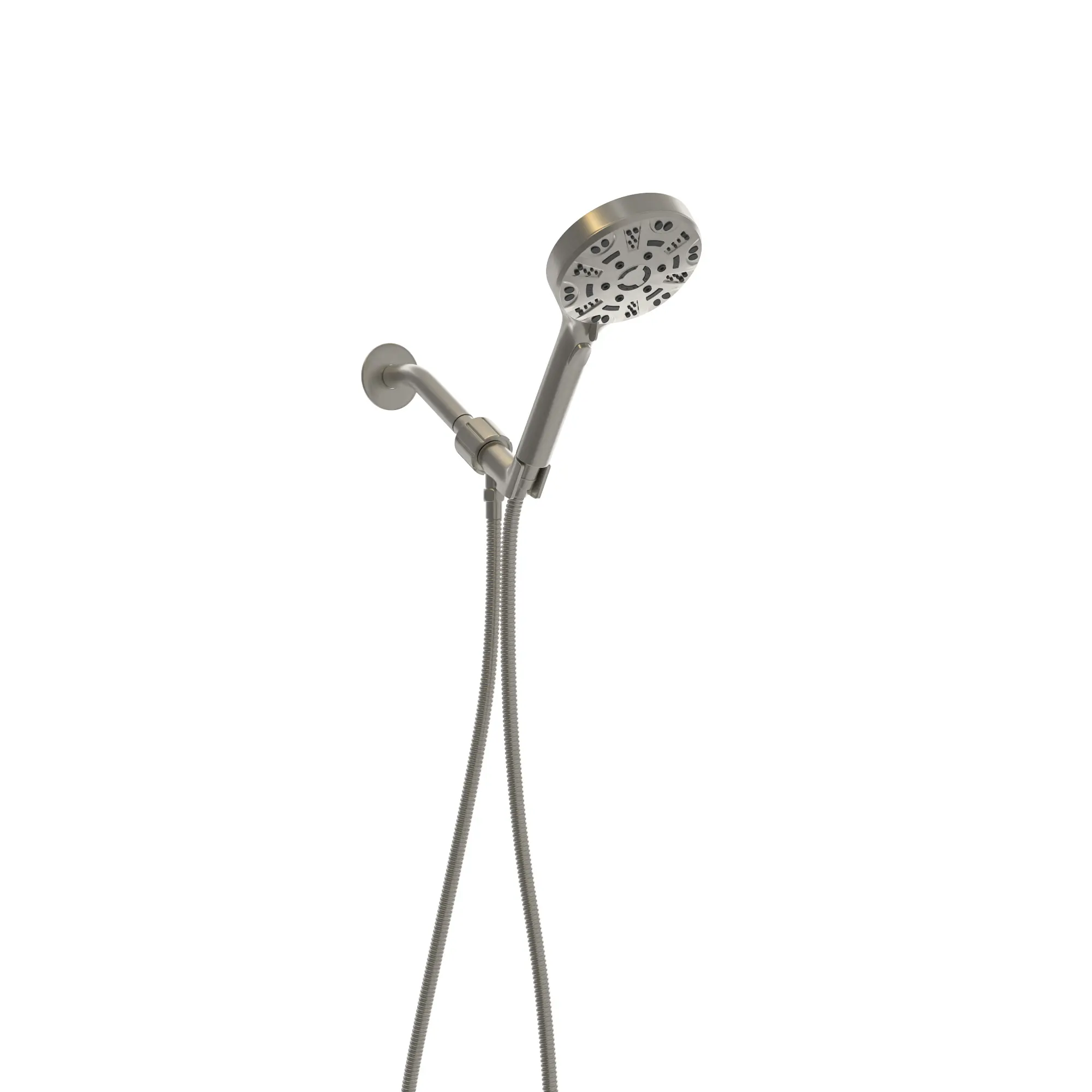 Multi-Function Adjustable Handheld Shower Head, 8 Spray Modes Hand Shower, Brushed Nickel Finish
