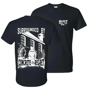 Surrounded by Concrete & Regret 2-Sides Graphic T-Shirt for Correctional Professionals – Bold Statement Tee for Those in the Correctional Field