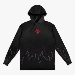 Flames Stitched Hoodie