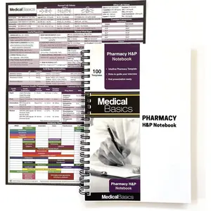 Pharmacy H&P Notebook Medical History and Physical notebook, 100 medical templates with perforations