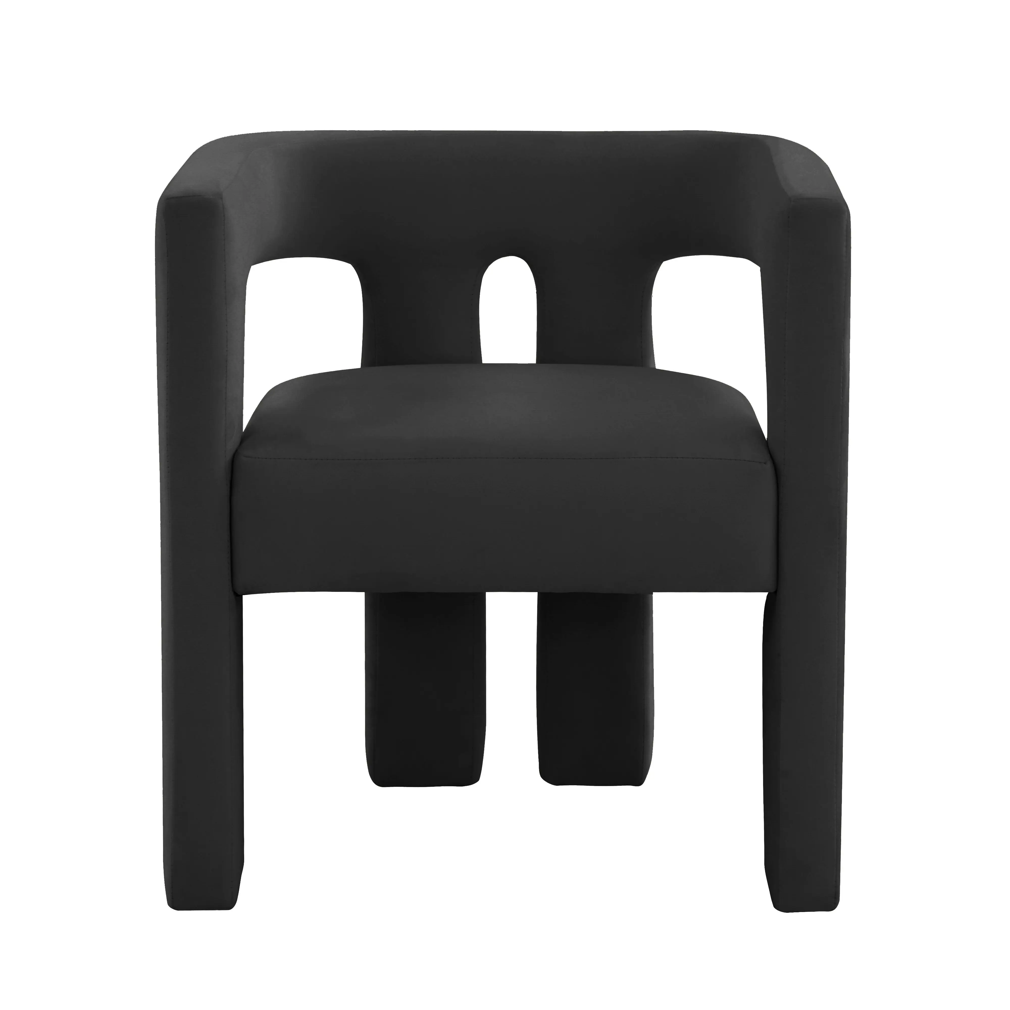 Sloane Velvet Dining Chair - Handmade Sculptural Profile, Pine Frame
