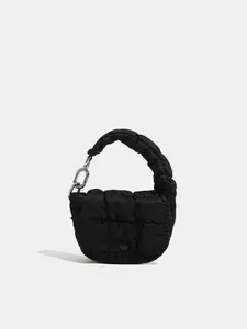 1PC Cute Puffy Cloud Mini Bag, Available In Black/White/Blue, Quilted Padded Handbag & Crossbody Bag, Kawaii Small Purse, Perfect Gift For Friends & Girlfriends, Daily Outfit Accessory, Handheld Bag, Puffer Handbag