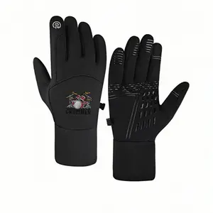 1 pair with Drummer Essential Drum Set Design DRUMMER TextMusic Lovers ThanksgivingMusic Fan Apparel Drummer Twinter gloves Touchable gloves Touch Screen Flexible Design Hiking full finger gloves for men women Warm holiday gifts Best Selling