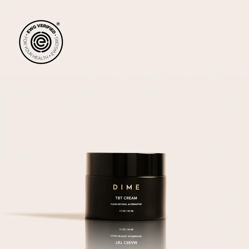 DIME TBT® Cream - Clean Retinol Alternative for Hydration, Skin Rejuvenation & Firming - Vegan, Cruelty-Free with Bakuchiol & Apple Fruit Stem Cell Extract - 1.7 oz / 50 ml