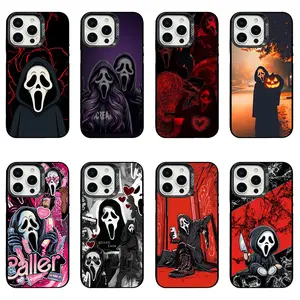 Ghostface Scream Phone Case | Horror Movie Killer Mask Scary Art Cover For iPhone 11/12/13/14/15/16/17 Pro/Pro Max/Plus & Samsung S23/S24/S25/S26 Ultra, Protective Case For Horror Fans, Birthday/Christmas Gift