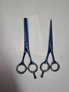 Stainless Steel barber , Saloon, hair cutting, Scissors, 6in scissors with 2.5in blade size, leather pouch
