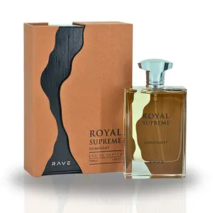 Royal Supreme Dominant EDP Spray 100ML (3.4 OZ) by RAVE, Long Lasting Cologne, Perfume For Men & Women
