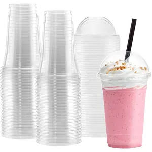 Plastic Cups with Dome Lids 50 Sets Of 16 OZ Cups with Lids