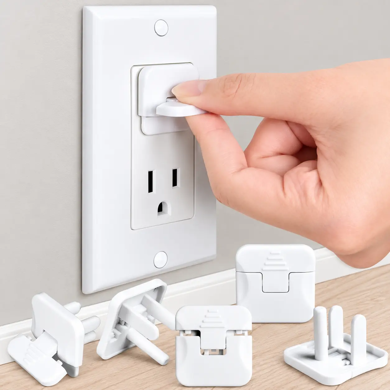 Outlet Plug Covers, 30-Pack White Child Safety Electrical Socket Protectors for Baby Proofing, Helps Reduce the Risk of Electric Shock