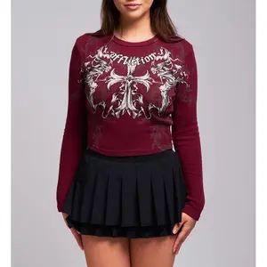 Affliction Women's Thermal Long Sleeve Shirt Jump