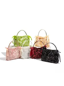 2026 popular women's bag, new Korean style simple handbag, sequin handbag, stylish dumpling bag, shoulder and underarm bag
