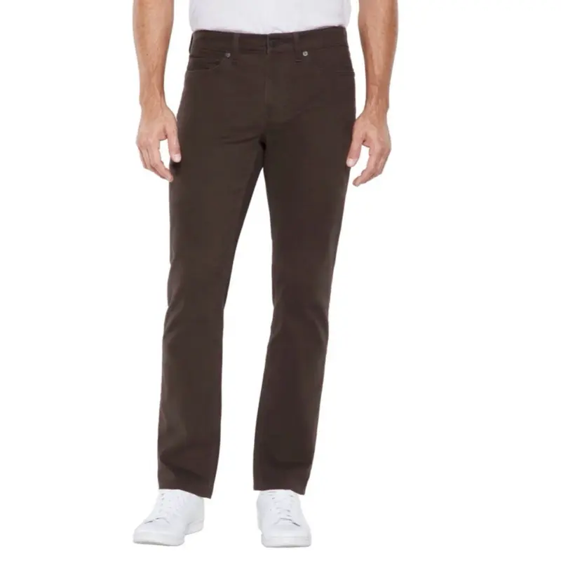 GAP Mens Pants, Lightweight Slim Fit 5-Pocket Cotton Twill Mens Casual Pants - Brown 30W X 32L Plain Brown
