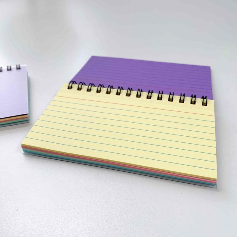 Aesthetically Stunning Small Colorful Spiral Notebook Must Have Portable for Students in Vibrant Pastel Shades