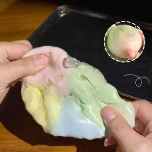 Matcha Mint Chocolate Handmade Ball Anti Stress Squeeze Sensory Fidget Toy Cracking Wax Ball Soft Decompression Toys 1pcs