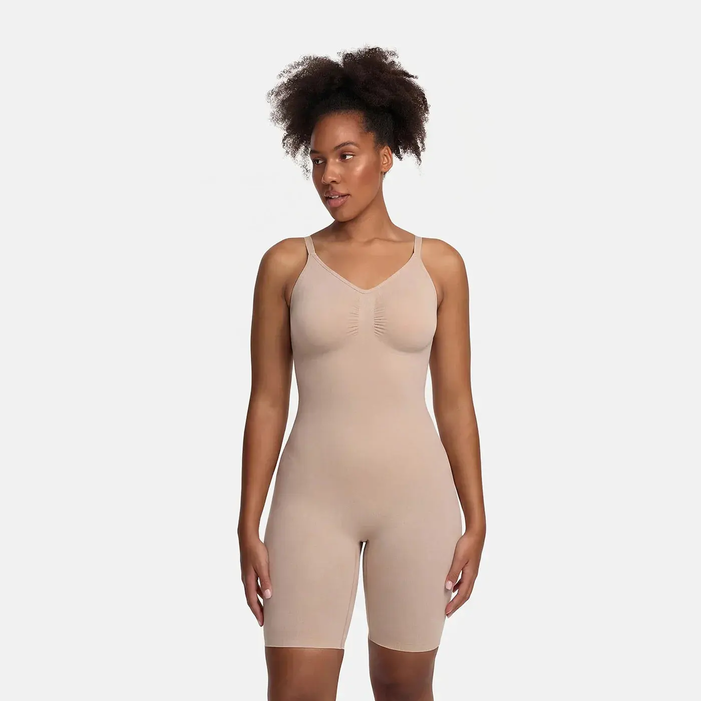 Cfab Sculpting Mid-Thigh Shapewear Bodysuit