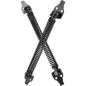 14" Self Closing Gate Spring Heavy Duty Door Springs to Close Door, Adjustable Tensioner Automatic Gate Closure, Suitable for Wooden Gate, Vinyl Fence, Steel Door, Black, 2 count