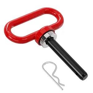 Nilight 1/2 Inch Diameter Heavy Duty Ultra Strong Neodymium Magnet Trailer Hitch Pin Red for Lawn Mower, Tractor, Towing Cargo, ATV Trailer