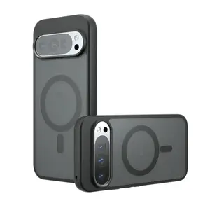 Suitable for Google Pixel 10 Pro XL/Pixel 10/Pixel10/9 Pro XL/9A/Pixel9 Pro/8A/7A 5G phone protection case, anti drop and shock-absorbing, compatible with MagSafe built-in magnetic shock-absorbing phone protection case Button Cover Wireless Fingerprint