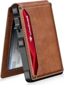 The Ultimate Smart Pop-Up Wallet: Slim, Secure, & RFID Protected, RFID Blocking Smart Pop Up Card Wallet (Brown)