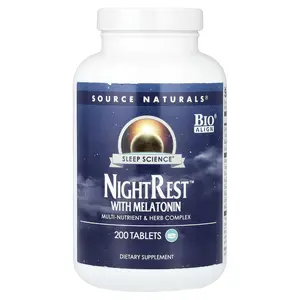 Source Naturals Sleep Science®, NightRest™ With Melatonin, 200 Tablets