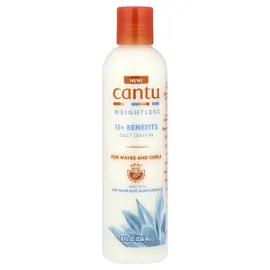 Cantu Weightless, 15+ Benefits Daily Leave In, For Waves and Curls, 8 fl oz (236 ml)