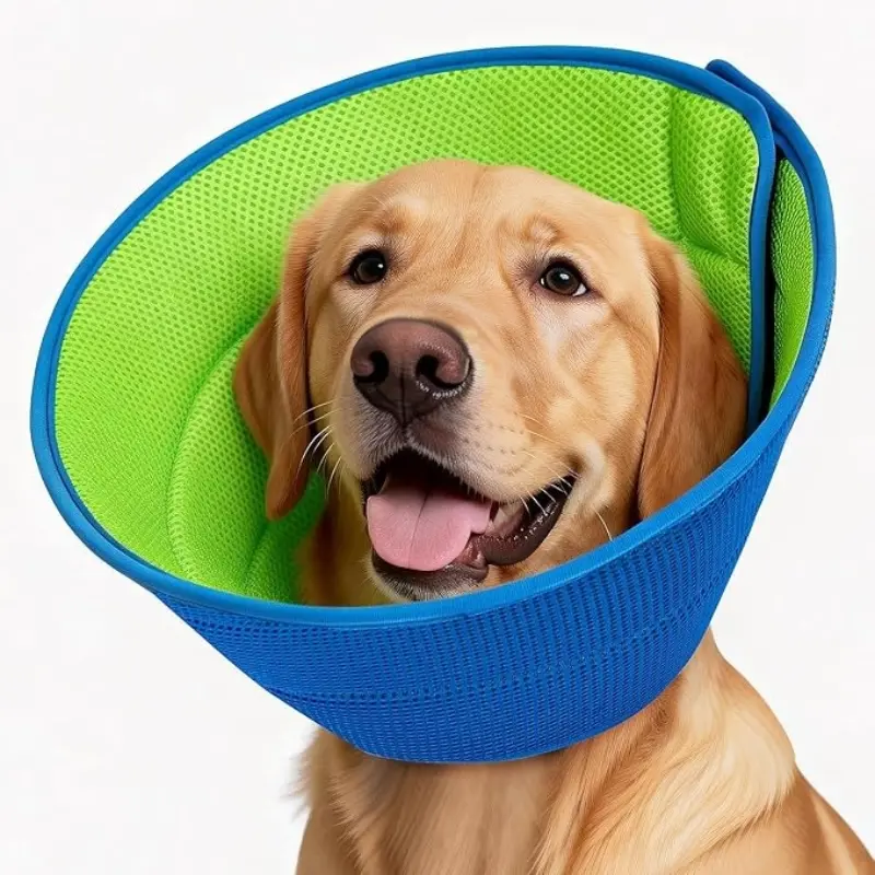 Dog postoperative anti licking soft adjustable recovery cone collar, recovery cone for wound healing and care, pet dog protective cover, protective sleeve, anti bite ring collar