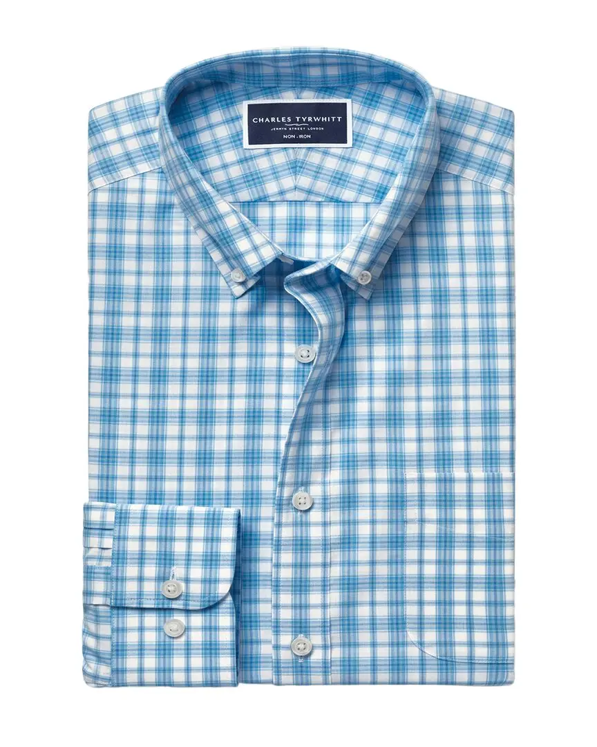 Charles Tyrwhitt  Non-Iron Stretch Check Wool Shirt