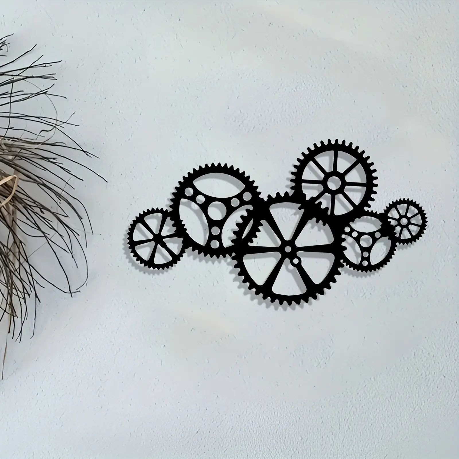 Vintage Steampunk Metal Wall Art - Artistic Complex Gear Design, Suitable for Living Room & Bedroom Decor, Unique Gift Idea for New Homeowners, Indoor Use Only