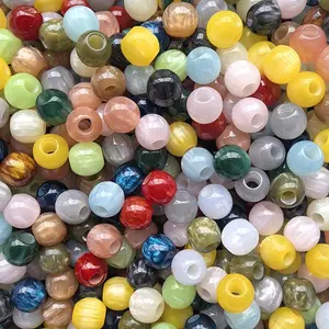 Aoxsie 100pcs Resin Beads Mixed Random for Carabiner Bag Charm KeyChain Jewelry Making