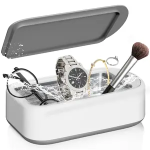 Large Capacity Ultrasonic Jewelry Cleaner, Portable Sonic Cleaner for Jewelry, Glasses & Watches – One-Button Auto, Stainless Steel Tank