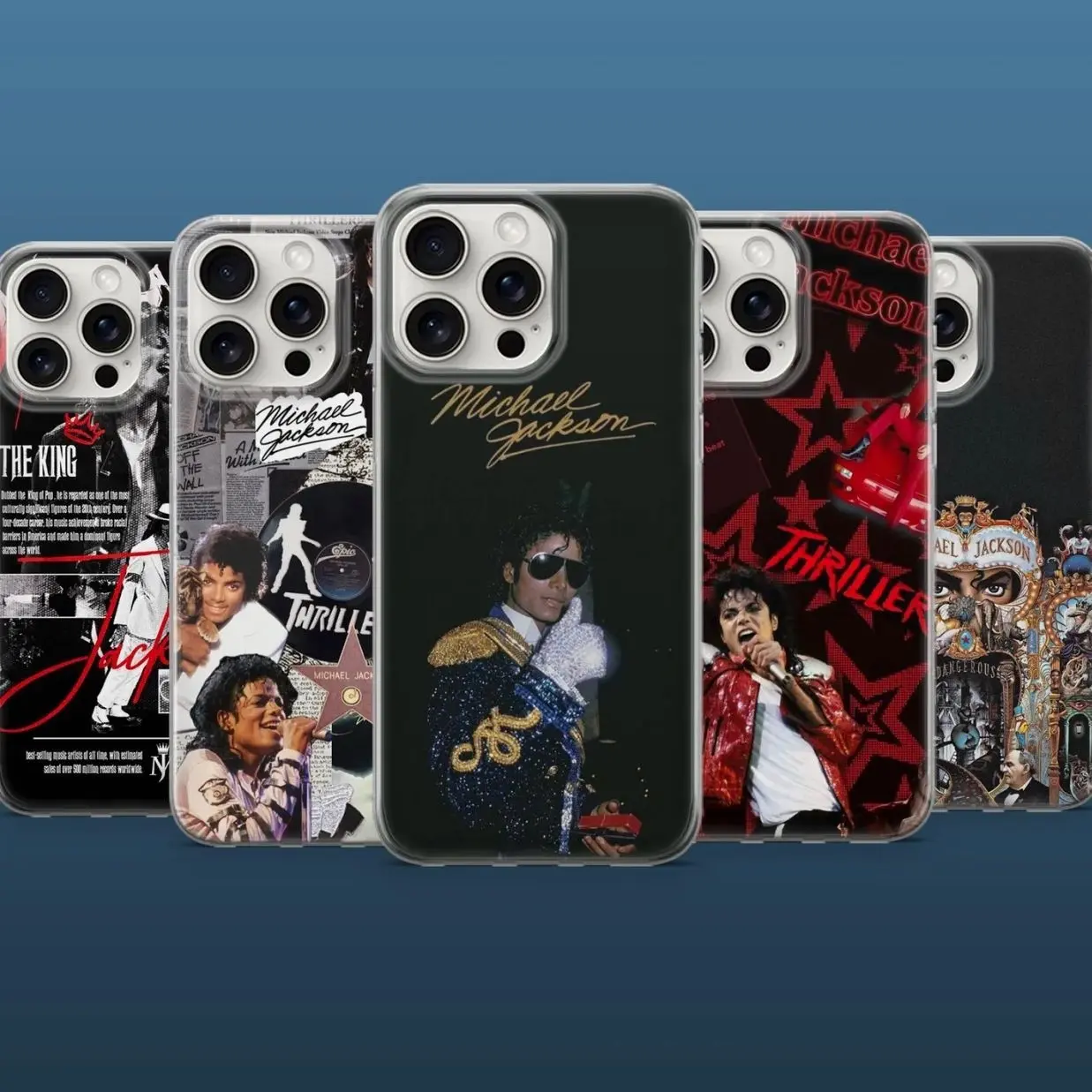 5 Ops Michael Jackson Phone Case King of Pop Music Cover iPhone 17Promax & more