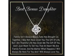 Bonus Daughter necklace, Step Daughter Gift, Bonus Daughter Necklace, Stepdaughter, bonus daughter, bonus daughter gift Heart Shaped Pendant