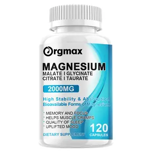 Magnesium Capsules - 2000mg Complex Blend (Malate, Glycinate, Citrate, Taurate) for Sleep, Mood & Muscle Support - High Absorption - 120 Count