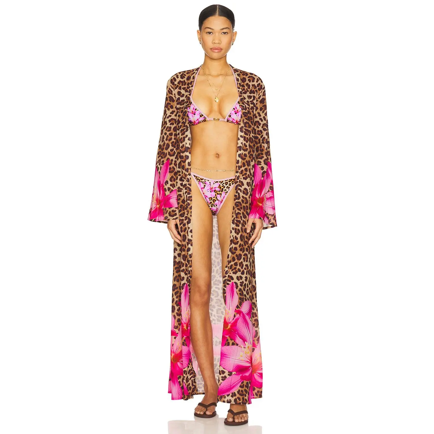 Runaway The Label Camille Robe in Bimini Pink