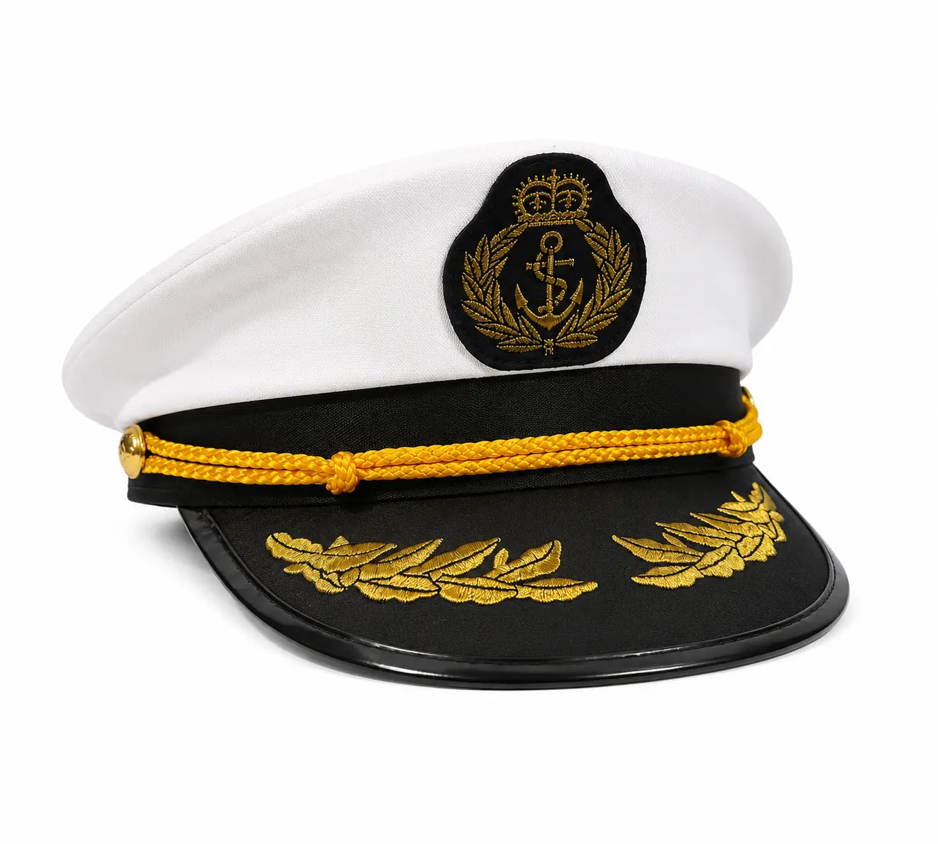 White Captain Hat for Adult - Boat, Cruise, Halloween Patry & Cosplay