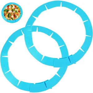 Adjustable  Pie Crust Shield Pie  Protectors Cover Kitchen Tool for Baking Pie Pizza, Fits 8-11.5 Inches Pie (Blue-2pcs)