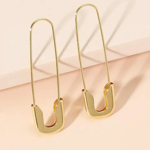 1 Pair Geometric Design Hoop Earrings, Elegant Minimalist Earrings, Fashion Accessories for Women, Fashionable Jewelry Accessories, Trendy Accessories for Party and Daily Life, Ear Hoops