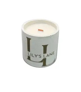 Lily's Lane Snowfall Handmade Soy Concrete Unique Even-Burning Candle