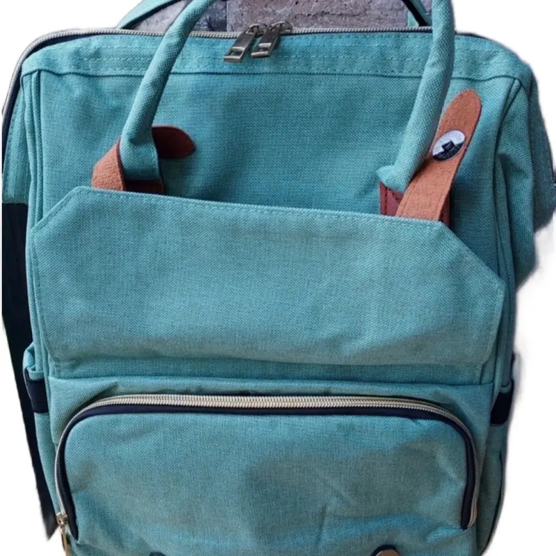 Kasibon Backpack W/Laptop Sleeve and USB Charging‎ Port Army Green NEW 16x14x6\