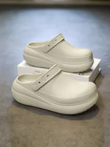 Women's Summer Slip-On Sandals, Thick Sole Height-Boosting Anti-Slip Fashion, Casual Beach Shoes, Comfortable Driving Slippers