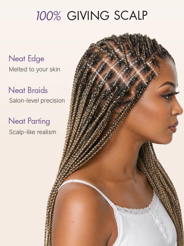 [New Arrival]OwnScalp Salon Braids Super Natural Scalp Full HD Lace Knotless Box Braided Wig Flexi-Fit Invisi Drawstring Cap Miracle Knots Limited Time Offer TikTok Exclusive #luvmenewarrivals