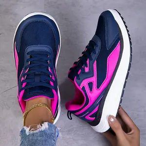 SPACEON Wide Toe Ladies Rocker Bottom Sports Shoes, Breathable Durable Non-Slip Casual Sneakers, Soft Comfort Support for All Day Standing, Perfect for Running, Hiking, Outdoor and Office Work