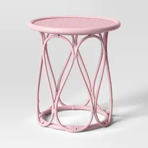 Rattan Kids' Bedside Table Coral - Pillowfort