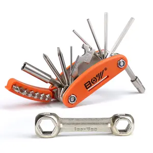 Durable 16-in-1 Bike Multitool Wrench Set - Includes 10-in-1 Bone Wrench, Essential Cycling Tool for Emergency Repairs, Maintenance - Must-Have for Cyclists, Great Gift for Summer Use