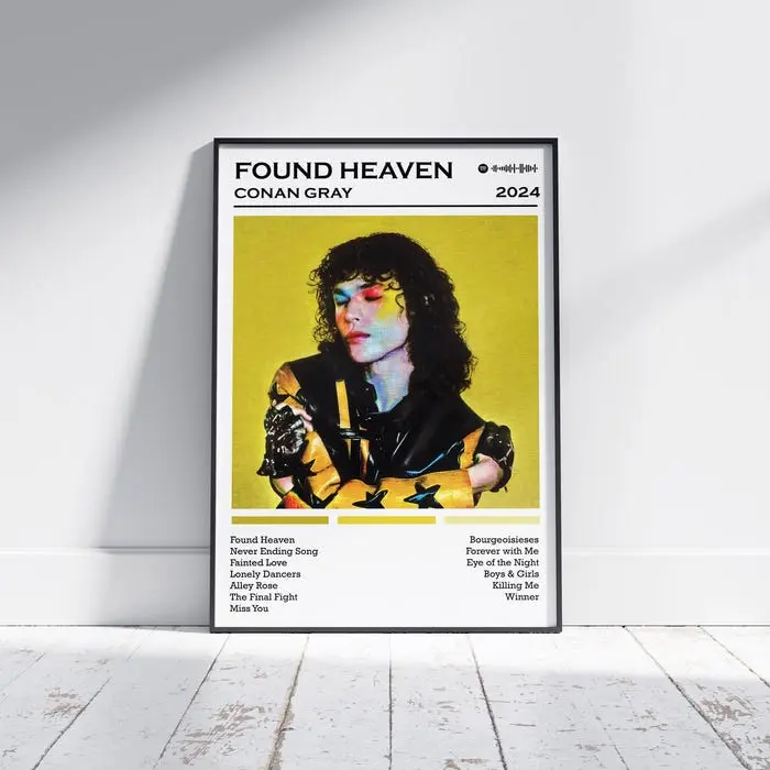 Conan Gray Poster Print | Found Heaven Album Poster | Music Poster | Album Cover Poster | Wall Decor | Music Gift| Room Decor