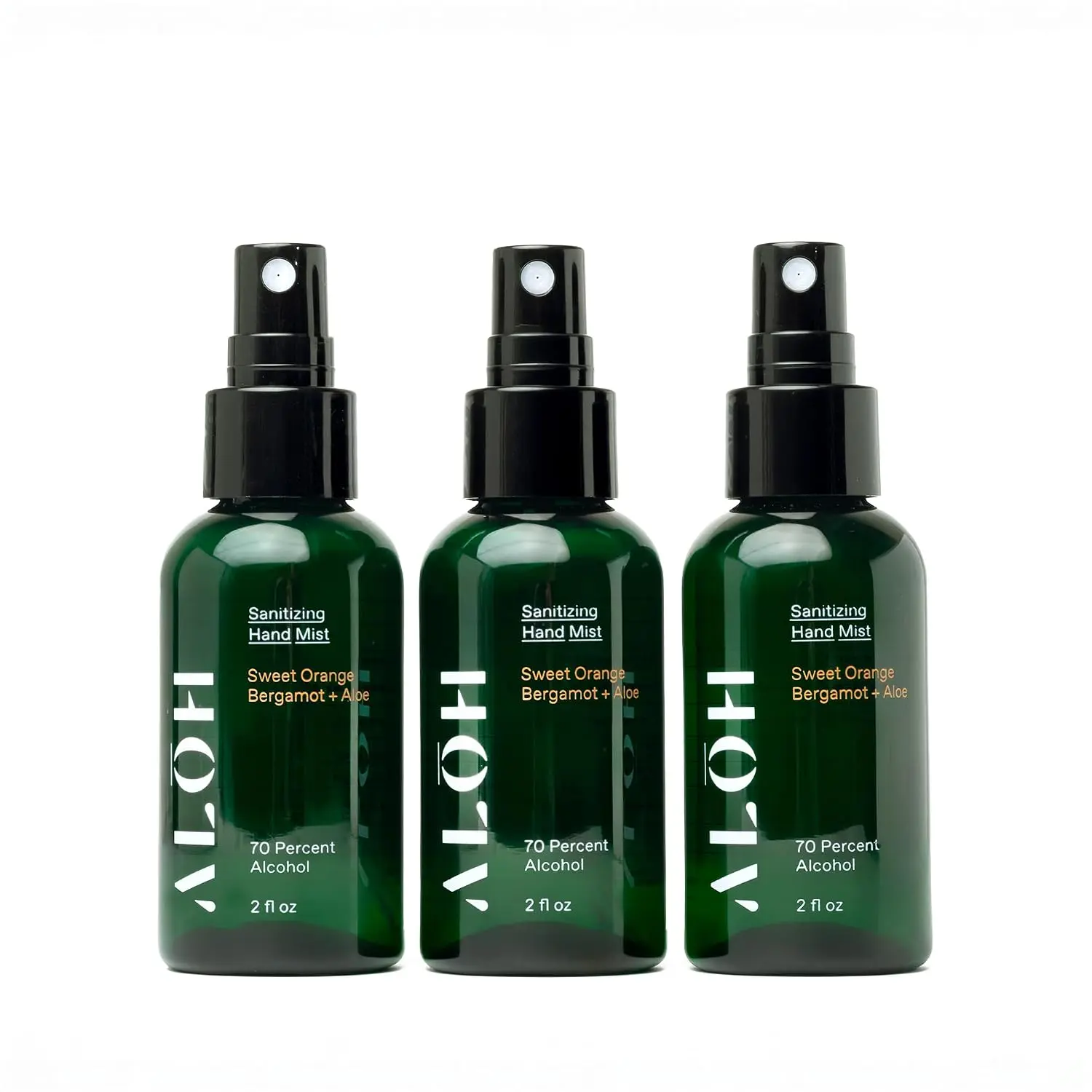 ALOH Hand Sanitizer Spray 3-Pack, Sweet Orange Bergamot – 99.9% Germ Protection