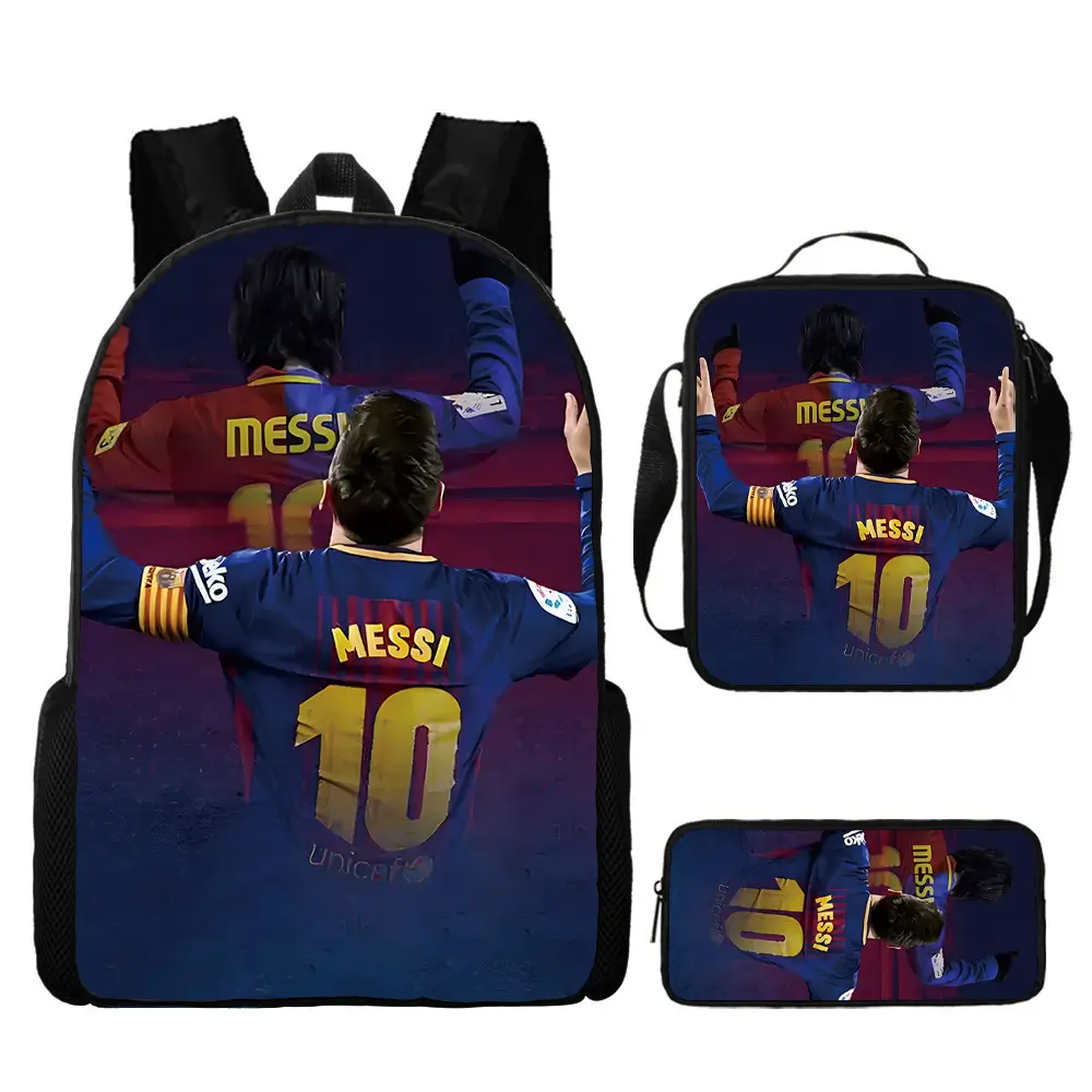 Backpack Set, 3 Piece Backpack Set With Lunch Box Pen Box , High Capacity Bookbag Lunch Bag Pencil Case Workplace Travel