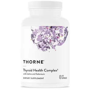 THORNE - Thyroid Health Complex - Cofactors for Function Support* - Vitamins B12, C & E, Ashwagandha, Iodine, Zinc, Selenium, Copper & L-Tyrosine - Third-Party Certified - 120 Capsules