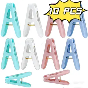 Laundry Clips, 2.0 Inch Spring Clamps, Randomly Selected Colors, Small Size with Storage Bag, Ideal for Laundry & Home Use
