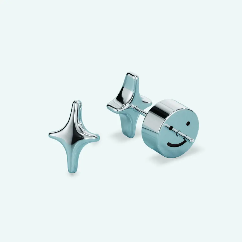 Puffy Stud Earrings - Lil' Sparkle